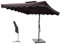 BAKAJI Ombrellone da Giardino Decentrato 2,5 x 2,5 Mt Palo in Metallo Chiusura a Leva Base a Croce Sistema Air Vent Arredamento Esterno Gazebo Piscina Giardino Terrazzo Ambienti Esterni (Marrone)