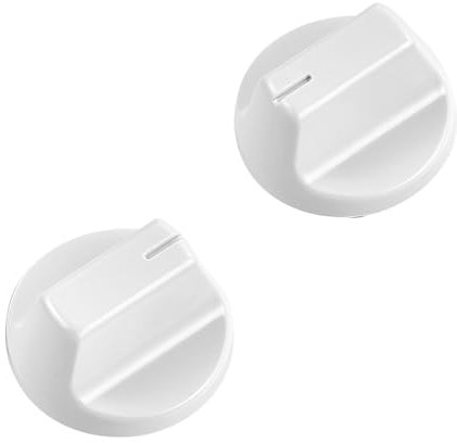 WJ12X24802 Klimaanlagenknöpfe Ersatzteile für GE Steuerknopf GE Hotpoint A/C Small Room General Electric AHV05LYW1 AC-Knauf, weißer Kunststoff, Klimaanlagen-Einstellknöpfe, 2 Stück