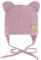 CiuchCiuch Baby-Mütze mit Ohren zum Binden Bär - Wintermütze Mädchen Jungen Baby Kinde- Für Weihnachten - Zur Taufe - 100% Acryl - Futter aus Baumwolle und Elasthan - Lila 40-42 cm