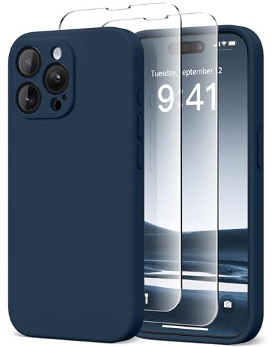 SuydanBox Magnetic for iPhone 13 Pro Case, Compatible with MagSafe, [Full Camera Protection][Screen Protector] Silicone Shockproof Protective Phone Case for iPhone 13 Pro 6.1, Cobalt Blue