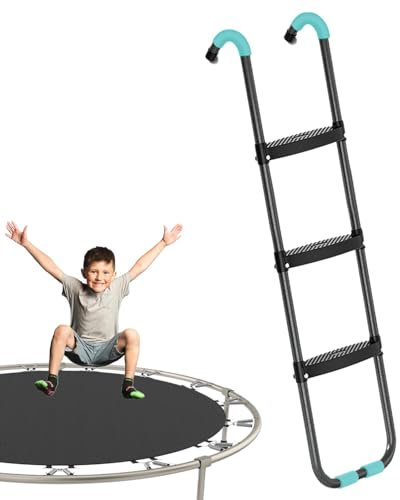 Escalera de cama elástica de 2 peldaños y 3 peldaños de ancho con anchos horizontales | Escalera para trampolín