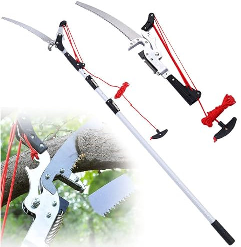 WTLONBF Telescopic Pole Saws Professional Telescopic Tree Pruner, Heavy Duty Extendable Tree Pruner for Trimming Branches and Leaves (6m/19.6ft)