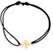 TALISMAN JEWELLERY Bracelet Plaqué Or 18 carats avec cordon noir extensible - Croix Occitane/Croix de Toulouse
