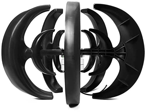 2000W Vertikale Windkraftanlage Set 12V 24V 5 Blatt Windgenerator Laterne Vertikale Achse Windräder Mit Controller,für Terrasse,Marine,Chalet,Boot,Black-24V