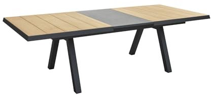 dasmöbelwerk Gartentisch Texas Ausziehtisch mit Synchronauszug Teakholz 200/260x100cm