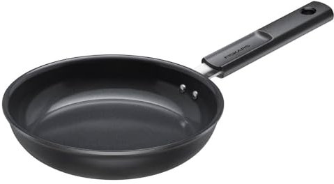 Fiskars Bratpfanne, Hard Face, Durchmesser 20 cm, Für alle Kochfelder geeignet, Antihaftbeschichtung, Kratzfest, Aluminium/Kunststoff, Schwarz, 1075457