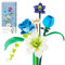 Wealrotn Artificial Flowers Construction Set Plants Bouquet Fake Flowers for Decorations, Decoration Flower Adults for Home Gift, DIY Gifts Brick Flowers (4602)