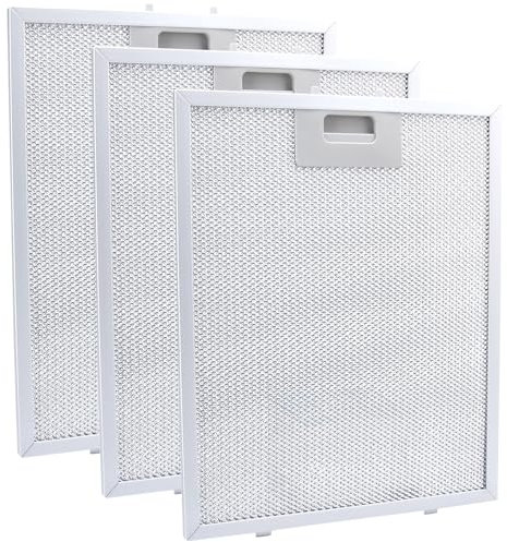 SupRovare 3 Pack 5-Layer Cooker Hood Filter 320x260mm Universal Grease Filter, Extractor Fan Filters with Aluminium Mesh (Not a universal product)