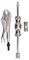 Cryfokt Slide Hammer Locking Pliers Set, 9 Inch Locking Pliers 2 Pound Slide Hammer Swivel Grip Attachment, Swivel Grip Attachment for Nail, Pin, Seal