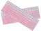 KOMBIUDA 2pcs Gradient Pink Silicone Keyboard Protective Film for Laptop Dustproof Cover Easy to Clean Durable Keyboard Protector