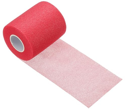 YELARXI Pre Wrap Tape, Anti-Rutsch-Grip Cushion Wrap Athletic Tape, passend für (Tennis, Badminton, Pickleball, Sport), 9,1 m x 7,1 cm, Rosarot