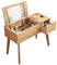 Huangj-0527 Tavolo Trucco Piccola toeletta, toeletta for Trucco con Specchio Ribaltabile, Tavolo da Trucco in Legno, scrivania con cassetto Toilette con Specchio(Natural)