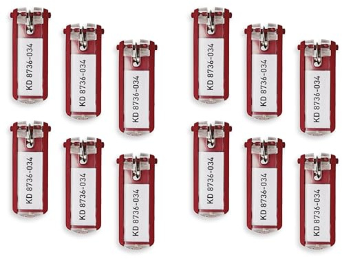 Durable® Schlüsselanhänger KEY CLIP - DAS ORIGINAL - mit Beschriftungsfeld & Schlüsselring - Schlüssel-Anhänger zum Beschriften für Auto, Büro & Haus - Key Holder mit Easy Clips schnell & einfach