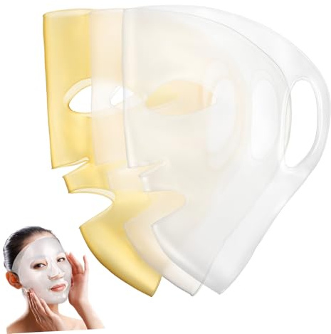 LIFKOME Copertura per Maschera Viso Ganci Auricolari in Silicone Riutilizzabile 3 Pezzi Favorisce l'Assorbimento dei Nutrienti per Bagno e Spa