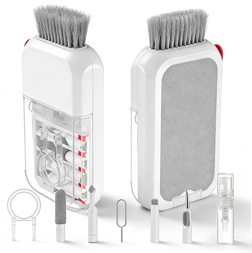 Critin Keyboard Cleaner Laptop Cleaning Kit, All-in-One Multi-Function | Keyboard Cleaning kit for MacBook iPad iPhone Pro Cell Phone, Brush Tool for Tablet, Computer, PC Monitor,Camera with Spray