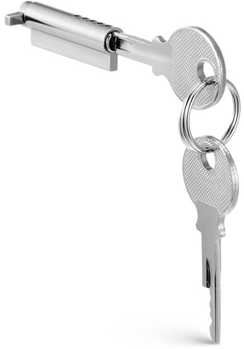 Veemoon Heavy Duty Freezer Door Key Replacement Lock for Fridge Glass Doors with 2 Keys, Zinc Alloy and Copper Material, Fit for Retail Stores and Supermarkets Antitheft Design