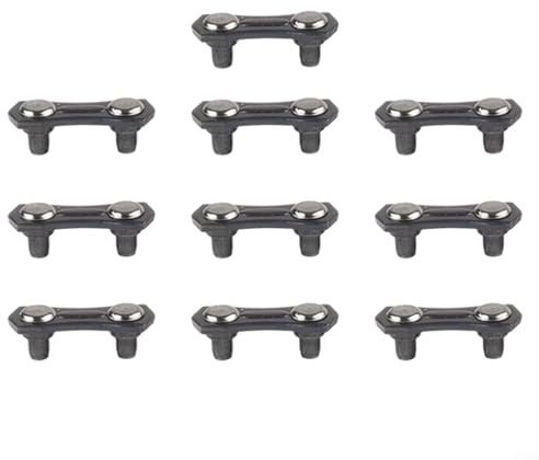 WheatThrive Chainsaw Links 10-Pack, 3/8 .050 1.3mm Chain Repair Connectors, Standard Preset Master Links for Saw Chain, Fit