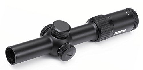 AKAH Zielfernrohr Drückjagd 1-6x24 Leuchtabsehen 4A Brillante Optik Lichtstark Kompakt Aus Aluminium
