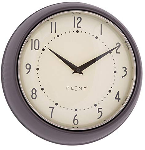 Plint Retro Wanduhr Uhr Küchenuhr Dänisches Design Wall Clock Almost Black