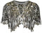 Runyue Damen Pailletten Jacke Kurze Bolero Shrug Hochzeit Elegante Blazer Gold Eine Größe