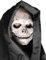 Maskworld Skelett-Maske aus Latex - Halbmaske Sensenmann Gevatter Tod mit Hautkleber - hautfarben - ideal für Halloween, Karneval, Motto- & Grusel-Party