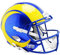 Riddell NFL Los Angeles Rams Speed Replica Fußballhelm, Blau