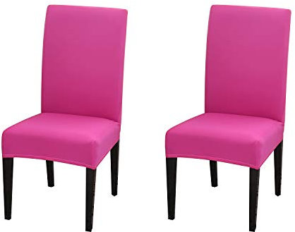 PETCUTE Housse de Chaise 2 Pièces, Universel Housse de Chaise Salle À Manger Extensible,Amovible Lavable Protection Chair Cover Epaisse pour Hotel, Restaurant, Banquet,Cuisine