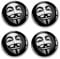 4 x Gel Aufkleber für Nabendeckel 60mm Durchmesser Felgenaufkleber Sticker für Felgen Emblem Doming für Auto Kfz Tuning Zubehör DM007 (Nr. 17 Anonymous, Gel Aufkleber Set)