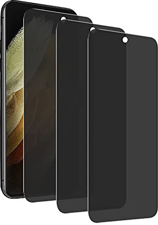 Mosoris [3-Pack] Verre Trempé Anti Espion Galaxy S21 Ultra 5G, 3D Translucide Dureté 9H écran Vitre Protecteur Screen Protector pour Samsung S21 Ultra Anti-Spy Privacy Film Protection Écran