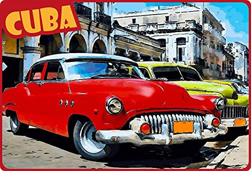 Metall Schild 20x30cm Cuba Oldtimer Kuba Auto Blechschild