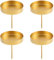 Kerzenhalter Adventskranz, 10 cm Kerzenständer Gold 4 Stück, Adventskerzenhalter Metall, Kerzenhalter Stumpenkerzen, Stabkerzenhalter Kerzenteller für Adventsgirlande Blumentopf