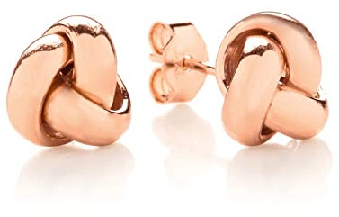 9ct Rose Gold Love Knot Stud Earrings