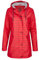 mh michael heinen Damen Regenjacke Tau, Friesennerz, Regenparka mit Kapuze, Regenmantel, Wetterjacke, gestreift, wasserdicht, Winddicht red-Navy 36