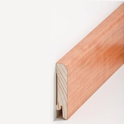 Südbrock | Battiscopa | 15.70.10 | Profilo arrotondato | 15 x 70 x 2500 mm | impiallacciatura in vero legno | ciliegia | battiscopa moderno | 1 pezzo