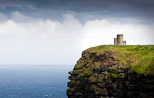 LHJOYSP wooden jigsaws for 1000 piece,natural beauty,sea,Ireland,Galway Bay,O'Brien Tower,75x50cm