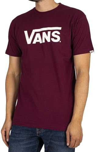 Vans Herren Classic Drop V T-Shirt, Burgunderrot Marshmallow, S