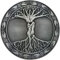 Generic Baum des Lebens Tree of Life Odins Arsk & Embla Runden Wikinger Nordisch Cosplay Gürtelschnalle Belt Buckle (Silber), 80mm Durchmesser