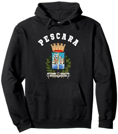 Stemma Pescara Jersey Bandiera Calcio Felpa con Cappuccio