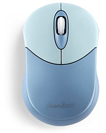 perixx PERIMICE-802BL - Mouse wireless Bluetooth, design portatile, compatibile con Windows, iOS e Android, PC, laptop, tablet e smartphone, colore: blu
