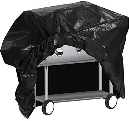 Ram® Large BBQ Cover Large Wagon Trolley Oil Barrel BBQ Barbecue Green Garden Protection Waterproof Cover 145CM X 61CM X 117CM IN BLACK/GREY/GREEN (Black)
