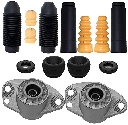 ATEC Germany 2x Domlager vorne, 2x Domlager hinten + 4x Staubschutzsatz Stoßämpfer vorne & hinten Kompatibel mit A udi A3, SEAT LEON, TOLEDO, SKODA OCTAVIA 1, VW BORA I (1J2) (1J6), GOLF 4 (1J1) (1J5)