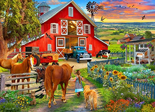Vermont Christmas Company Horse Farm Jigsaw Puzzle 1000 Piece Age 14+