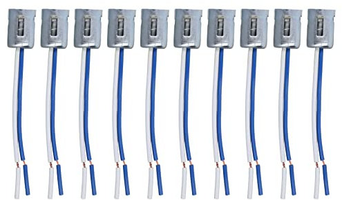 10 Stück Lampenfassung, DC 12V 1157 Lampenbirne Fassung, Auto Verkabelungs Steckdose LED Blinkerhalter mit 3,5 Zoll Kabelbaum Renovierfassung Drahtverbinder Lampenfassung für 1157 Glühbirnen