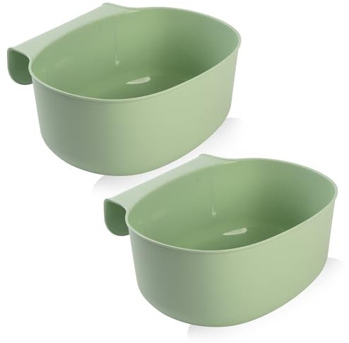 Penelife 2x Poubelle Plan de Travail - Poubelle a Suspendre - Poubelle Table a Langer Bebe - Bac Plastique Poubelle Cuisine 26 x 17 x 12 cm - Corbeilles Table ã Langer Vert