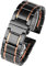 BCMCBV Keramik-Edelstahlarmband, 20 mm, 22 mm, 16 mm, 18 mm, Schnellverschluss-Uhrenarmbänder, 20 mm, Achat