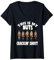 Damen Lustiges Nussknacker-Kleid für Nuss-Liebhaber, Weihnachten, passende Familie T-Shirt mit V-Ausschnitt