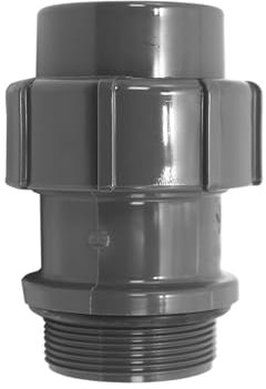 HAF® PVC Flexfit Übergangsverschraubung mit 50mm Klemmkupplung x 2 Außengewinde | Klemm x AG | Klemmverbinder aus PVC-U für Verbindung von Flexschlauch - Qualität: Made in Europe