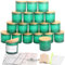 MILIVIXAY Lot de 20 petits pots à bougies vides en verre vert mat de 113,4 g avec couvercles et kits de fabrication de bougies – Petits pots à bougies vides pour la fabrication de bougies – Conteneurs
