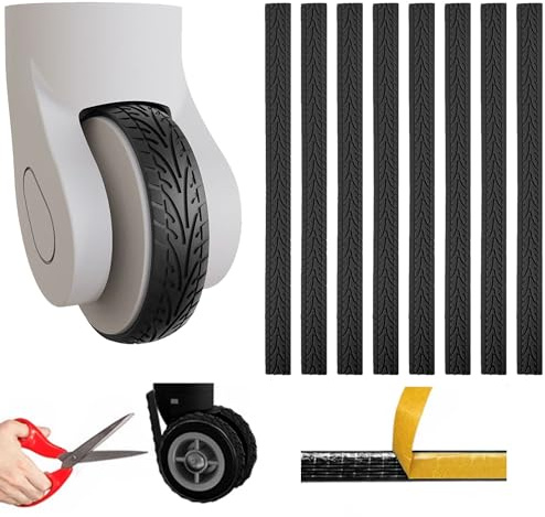 8er-Set Gepäck-Radschutz, rutschfest und geräuscharm, Stoßfester Schutz | kofferrollen silikon, stumm Silikon luggage wheel cover, Bürostühle und gepäckradschützer für Meisten Bürostühle/Gepäckstücke