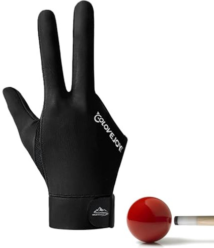 Billard-Handschuhe für Unisex, Billard-Pool-Handschuhe, linke und rechte Hand, 3-Finger-Pool-Handschuhe, unförmige Größe für Queue-Shooter, Snooer